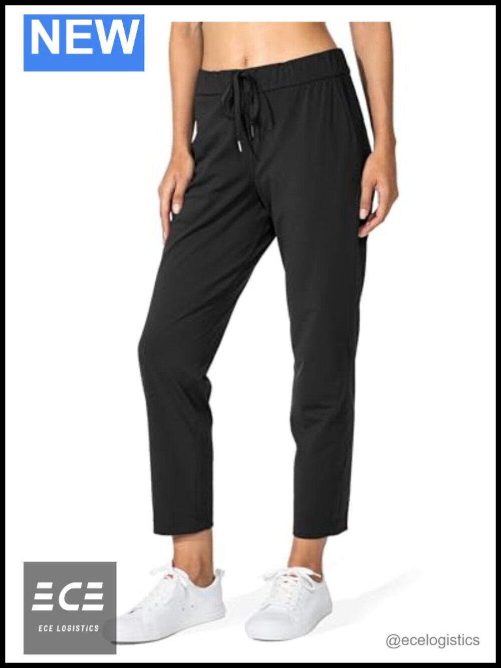 Women's 7/8 Stretch Ankle Golf Sweatpants Deep Pockets Drawstring